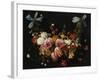 /Na Swag of Roses, Tulips, Dahlias and Other Flowers-George Wesley Bellows-Framed Giclee Print