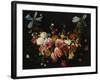 /Na Swag of Roses, Tulips, Dahlias and Other Flowers-George Wesley Bellows-Framed Giclee Print