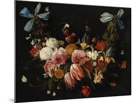 /Na Swag of Roses, Tulips, Dahlias and Other Flowers-George Wesley Bellows-Mounted Giclee Print