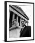 NAACP Chief Counsel Thurgood Marshall in Serious Portrait Outside Supreme Court Building-Hank Walker-Framed Premium Photographic Print