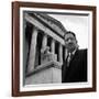 NAACP Chief Counsel Thurgood Marshall Standing on Steps of the Supreme Court Building-Hank Walker-Framed Premium Photographic Print