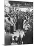 Naacp Lawyer Thurgood Marshall Speaking to the Press-Ed Clark-Mounted Photographic Print