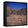 Nabatean Temple Dating from the 1st Century AD, Wadi Rum, Jabal Umm Ishrin, Jordan, Middle East-Christopher Rennie-Framed Stretched Canvas