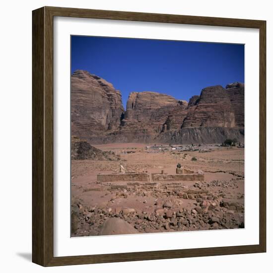 Nabatean Temple Dating from the 1st Century AD, Wadi Rum, Jabal Umm Ishrin, Jordan, Middle East-Christopher Rennie-Framed Photographic Print