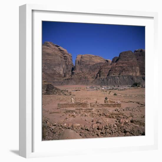 Nabatean Temple Dating from the 1st Century AD, Wadi Rum, Jabal Umm Ishrin, Jordan, Middle East-Christopher Rennie-Framed Photographic Print