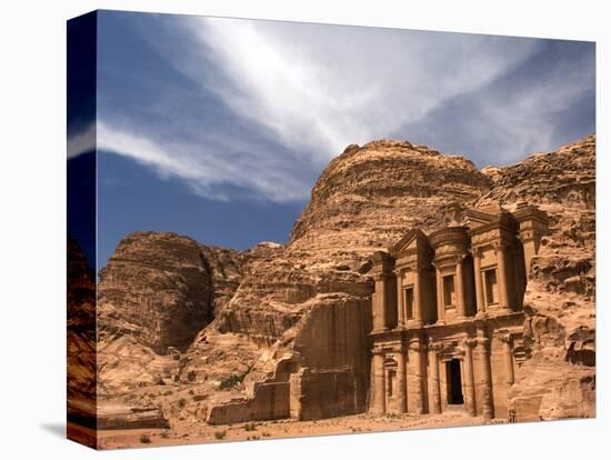 Nabatean tombs of Petra in Jordan-Jeremy Horner-Stretched Canvas