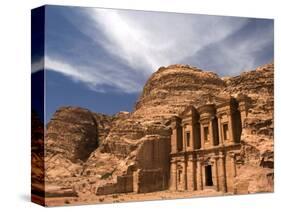 Nabatean tombs of Petra in Jordan-Jeremy Horner-Stretched Canvas