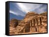 Nabatean tombs of Petra in Jordan-Jeremy Horner-Framed Stretched Canvas