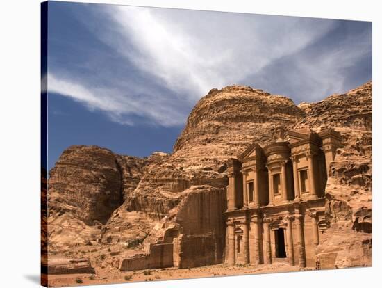 Nabatean tombs of Petra in Jordan-Jeremy Horner-Stretched Canvas