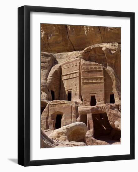 Nabatean Tombs, Petra, Unesco World Heritage Site, Jordan, Middle East-Sergio Pitamitz-Framed Photographic Print