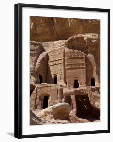 Nabatean Tombs, Petra, Unesco World Heritage Site, Jordan, Middle East-Sergio Pitamitz-Framed Photographic Print