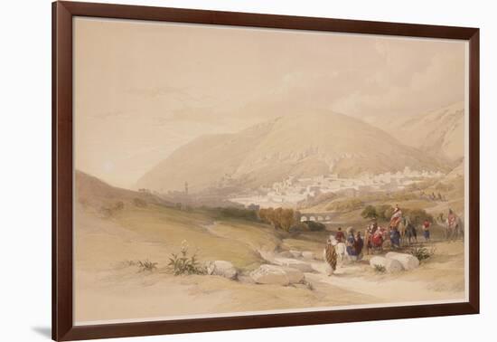 Nablous, Ancient Shechem, April 17th 1839, Plate 42 from Volume I of "The Holy Land"-David Roberts-Framed Giclee Print