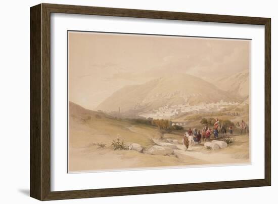 Nablous, Ancient Shechem, April 17th 1839, Plate 42 from Volume I of "The Holy Land"-David Roberts-Framed Giclee Print