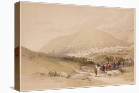 Nablous, Ancient Shechem, April 17th 1839, Plate 42 from Volume I of "The Holy Land"-David Roberts-Stretched Canvas