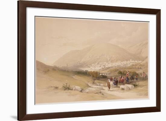 Nablous, Ancient Shechem, April 17th 1839, Plate 42 from Volume I of "The Holy Land"-David Roberts-Framed Giclee Print