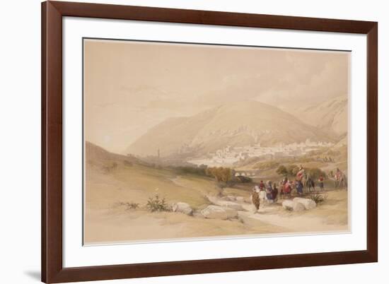 Nablous, Ancient Shechem, April 17th 1839, Plate 42 from Volume I of "The Holy Land"-David Roberts-Framed Giclee Print