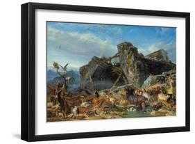 Nach der Sintflut: die Tiere verlassen die Arche. 1867-Filippo Palizzi-Framed Giclee Print