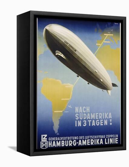 Nach Sudamerika in 3 Tagen! Poster-Ottomar Anton-Framed Stretched Canvas