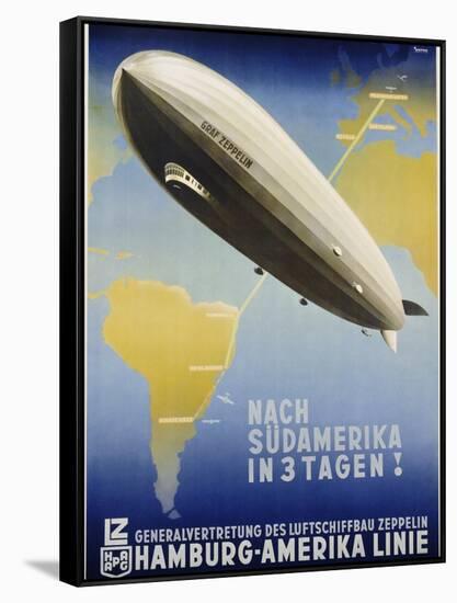 Nach Sudamerika in 3 Tagen! Poster-Ottomar Anton-Framed Stretched Canvas