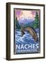 Naches, Washington - Fisherman-Lantern Press-Framed Art Print