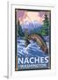 Naches, Washington - Fisherman-Lantern Press-Framed Art Print