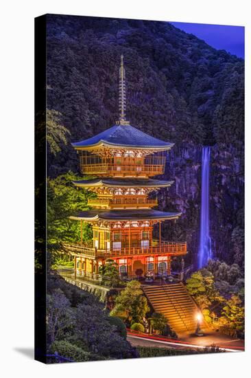 Nachi, Japan at Nachi Taisha Shrine Pagoda and Waterfall.-SeanPavonePhoto-Stretched Canvas