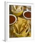 Nachos (Totopos) (Tortilla Chips) with Chili Sauce, Mexican Food, Mexico, North America-Nico Tondini-Framed Photographic Print