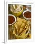 Nachos (Totopos) (Tortilla Chips) with Chili Sauce, Mexican Food, Mexico, North America-Nico Tondini-Framed Photographic Print