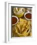 Nachos (Totopos) (Tortilla Chips) with Chili Sauce, Mexican Food, Mexico, North America-Nico Tondini-Framed Photographic Print