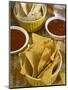 Nachos (Totopos) (Tortilla Chips) with Chili Sauce, Mexican Food, Mexico, North America-Nico Tondini-Mounted Photographic Print