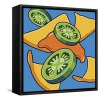 Nachos With Jalapen?os On Blue-Ron Magnes-Framed Stretched Canvas