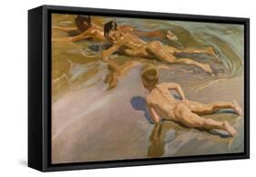 Nackte Knaben Am Strand-Joaquín Sorolla y Bastida-Framed Stretched Canvas