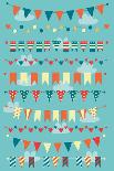 Colorful Bunting and Garlands-nad19906-Stretched Canvas