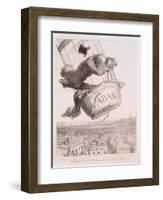 Nadar Elevating Photography to the Height of Art, Published 1862-Honore Daumier-Framed Giclee Print