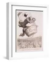 Nadar Elevating Photography to the Height of Art, Published 1862-Honore Daumier-Framed Giclee Print