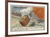 Nadar's Balloon Le Geant Crashing and Narrowly Avoiding Being Struck by a Train, 1864-null-Framed Giclee Print