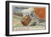 Nadar's Balloon Le Geant Crashing and Narrowly Avoiding Being Struck by a Train, 1864-null-Framed Giclee Print