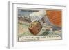 Nadar's Balloon Le Geant Crashing and Narrowly Avoiding Being Struck by a Train, 1864-null-Framed Giclee Print