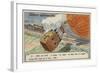 Nadar's Balloon Le Geant Crashing and Narrowly Avoiding Being Struck by a Train, 1864-null-Framed Giclee Print