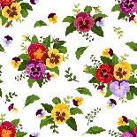 Seamless Pattern with Abstract Flowers. Vector Illustration.-Naddiya-Art Print