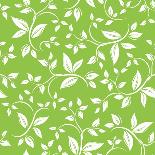 Vector Seamless Pattern with White and Yellow Flowers on Green.-Naddiya-Art Print