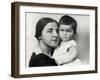 Nadezhda Alliluyeva, Second Wife of Josef Stalin, and their Daughter Svetlana Alliluyeva, 1927-null-Framed Giclee Print