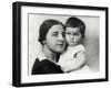 Nadezhda Alliluyeva, Second Wife of Josef Stalin, and their Daughter Svetlana Alliluyeva, 1927-null-Framed Giclee Print