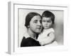 Nadezhda Alliluyeva, Second Wife of Josef Stalin, and their Daughter Svetlana Alliluyeva, 1927-null-Framed Giclee Print