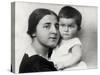 Nadezhda Alliluyeva, Second Wife of Josef Stalin, and their Daughter Svetlana Alliluyeva, 1927-null-Stretched Canvas