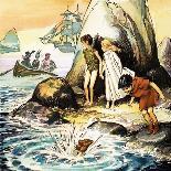 Peter Pan and Wendy-Nadir Quinto-Giclee Print