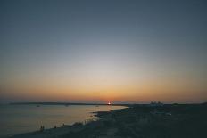 Sundown on the beach of Mitjorn with view to the Mola, Formentera,-Nadja Jacke-Photographic Print