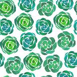 Watercolor Succulents Seamless Pattern-Nadydy-Stretched Canvas