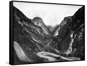 Naerodal Pass, Norway, 1893-John L Stoddard-Framed Stretched Canvas
