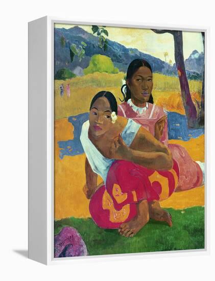 Nafea Faaipoipo (When are You Getting Married?), 1892-Paul Gauguin-Framed Stretched Canvas